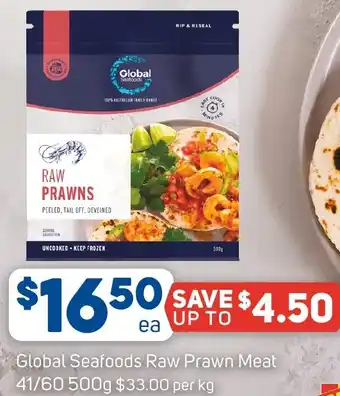 Foodland Global Seafoods Raw Prawn Meat 41/60 500g offer