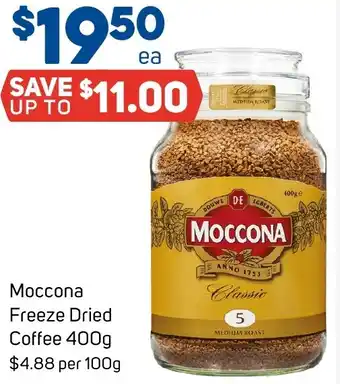 Foodland Moccona Freeze Dried Coffee 400g offer