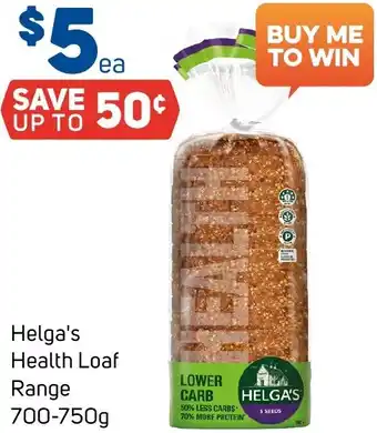 Foodland Helga's Health Loaf Range 700-750g offer