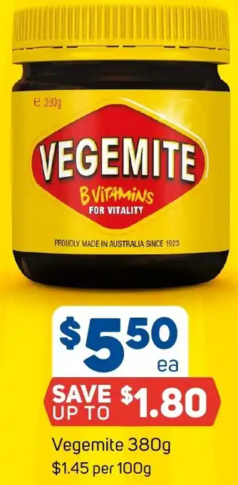 Foodland Vegemite 380g offer