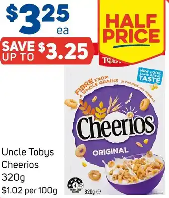 Foodland Uncle Tobys Cheerios 320g offer