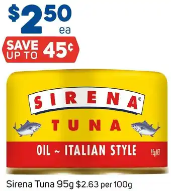 Foodland Sirena Tuna 95g offer