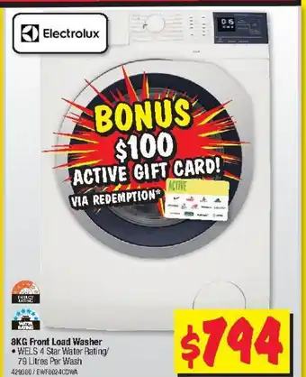 JB Hi-Fi Electrolux 8KG Front Load Washer offer