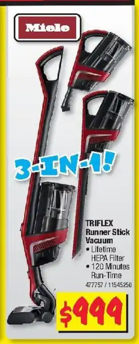 Miele Triflex Runner Stick Vacuum