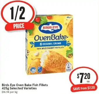 IGA Birds Eye Oven Bake Fish Fillets 425g offer