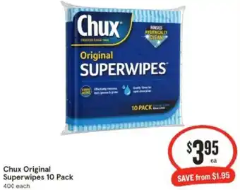 IGA Chux Original Superwipes 10 Pack offer