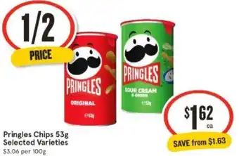 IGA Pringles Chips 53g offer