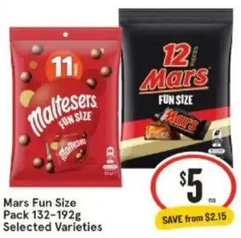 IGA Mars Fun Size Pack 132-192g offer