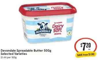IGA Devondale Spreadable Butter 500g offer