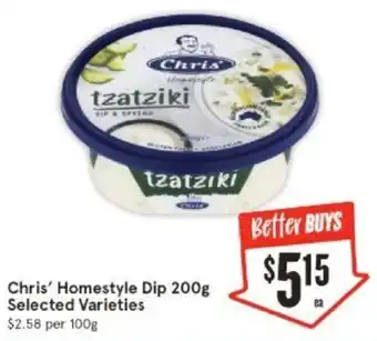 IGA Chris' Homestyle Dip 200g offer