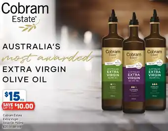 Foodland Cobram Estate Extra Virgin Olive Oil 750ml offer