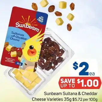 Foodland Sunbeam Sultana & Cheddar Cheese Varieties 35g offer