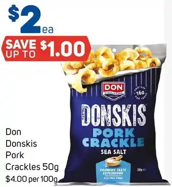 Foodland Don Donskis Pork Crackles 50g offer