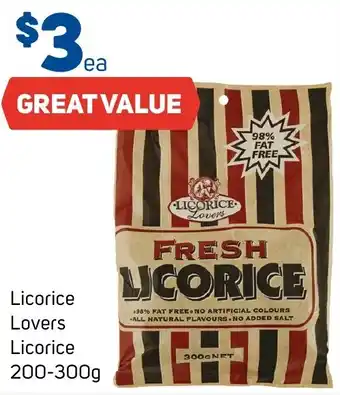 Foodland Licorice Lovers Licorice 200-300g offer