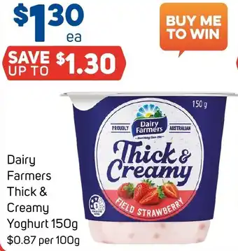 Foodland Dairy Farmers Thick & Creamy Yoghurt 150g offer