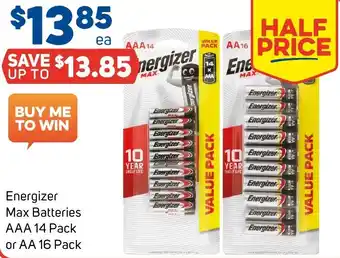 Foodland Energizer Max Batteries AAA 14 Pack offer