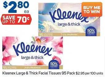 Foodland Kleenex Large & Thick Facial Tissues 95 Pack offer