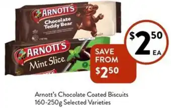 Foodworks Arnott's Chocolate Coated Biscuits 160-250g offer