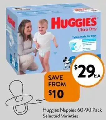 Foodworks Huggies Nappies 60-90 Pack offer