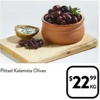 Foodworks Pitted Kalamata Olives per kg offer