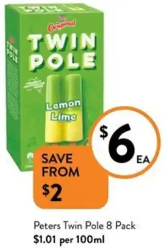 Foodworks Peters Twin Pole 8 Pack offer