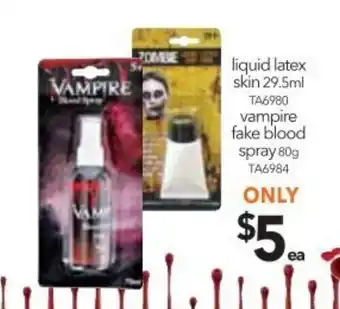 Liquid Latex Skin 29.5ml / Vampire Fake Blood Spray
