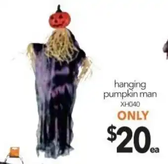 Hanging Pumpkin Man