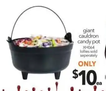 Cheap as Chips Giant Cauldron Candy Pot offer