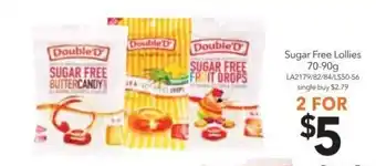 Cheap as Chips Sugar Free Lollies 70-90g offer