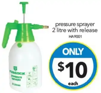 Cheap as Chips pressure sprayer 2 litre with release offer