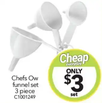 Cheap as Chips Chefs Ow funnel set 3 piece offer