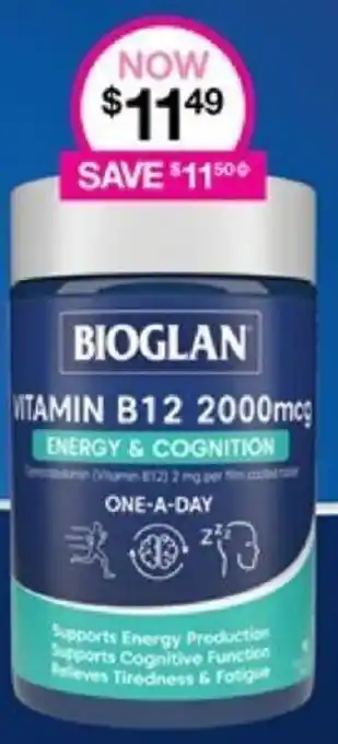 Priceline BIOGLAN VITAMIN B12 2000mcg offer