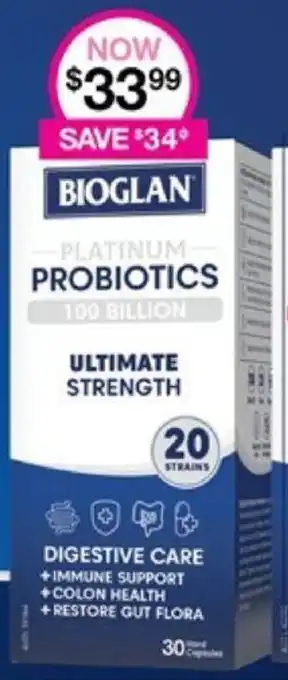 Priceline BIOGLAN PLATINUM PROBIOTICS 100 BILLION offer