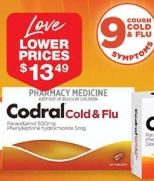 Codral Cold & Flu Paracetamol 500mg offer at Priceline