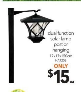 Cheap as Chips Dual Function Solar Lamp Post or Hanging offer
