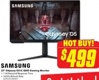 The Good Guys SAMSUNG 27" Odyssey G51C QHD Gaming Monitor offer