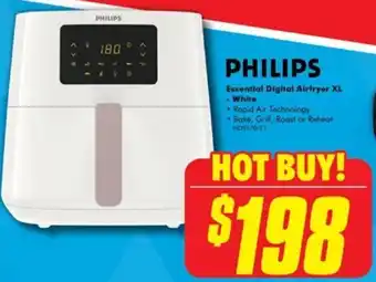 The Good Guys PHILIPS Essential Digital Airfryer XL -White offer