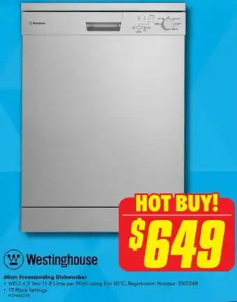 The Good Guys 60cm Freestanding Dishwasher offer