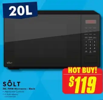 The Good Guys SÔLT 20L 700W Microwave - Black offer