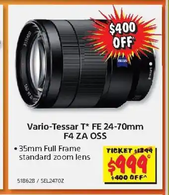 SONY Vario-Tessar T* FE 24-70mm F4 ZA OSS