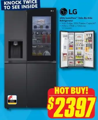 The Good Guys LG 635L InstaView Side-By-Side Refrigerator offer