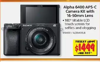 JB Hi-Fi SONY Alpha 6400 APS-C Camera Kit with 16-50mm Lens offer