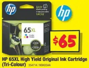 JB Hi-Fi HP 65XL High Yield Original Ink Cartridge (Tri-Colour) offer