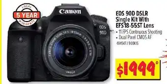 JB Hi-Fi CANON EOS 90D DSLR Single Kit With EFS18-55ST Lens offer