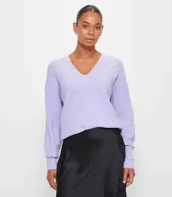 Target V-Neck Puff Sleeve Knit Jumper - Preview - Lilac Marle offer