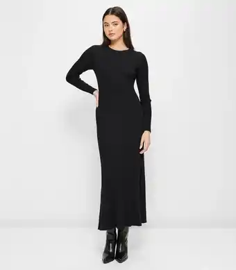 Target Knit Long Sleeve Midi Dress - Lily Loves - Black offer