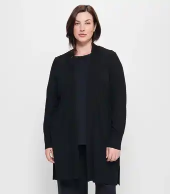 Target Plus Size Ribbed Edge To Edge Cardigan - Black offer