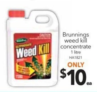 Cheap as Chips Brunnings Weed Kill Concentrate 1 Litre offer