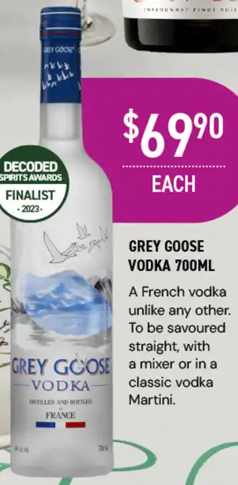 Dan Murphy's GREY GOOSE VODKA 700ML offer