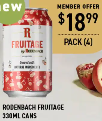 Dan Murphy's RODENBACH FRUITAGE 330ML CANS offer